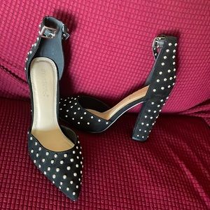 Black studded heels